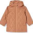 Amazon Essentials Unisex Kids and Toddlers' Long Quilted Jacket (Small, Light Brown)
