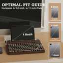 YUNZII QL75 Wireless Typewriter Hot Swap Retro Mechanical Keyboard,Punk Round Keycaps,RGB Backlit QMK/VIA Programmable, Multi-Device Keyboard with 2.4GHz/Type-C/BT5.0 (Wood, Cocoa Cream V2 Switch)