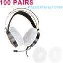 Fancystyle Pack of 200 Disposable Headphone Covers Sanitary Earpad Covers White 11cm