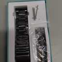 Lerobo Stainless Steel Band Compatible with Samsung Galaxy Watch 8 7 6 5 4 FE 40mm 44mm 45mm/Galaxy Watch 8 Classic 6 4 Classic 43mm 47mm 42mm 46mm, 20mm Metal Replacement Band for Men Women (Black)