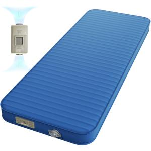 Sleeping Pad for Camping, Self Inflating 4" Ultra-Thick Memory Foam Camping Mat with Built-in Electric Pump, 9.5 R-Value Insulated Air Mattress Sleeping Pads for Car Travel Tent Cot (Blue)