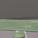 Wireless Keyboard and Mouse Combo, Full-Size Silent Ergonomic Keyboard and Optical Mouse, Long Battery Life, 2.4G Lag-Free Mice Keyboard for Computer,Mac,Laptop,PC,Windows(Avocado Green)