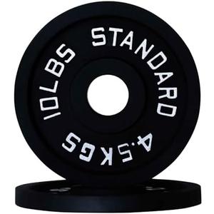 10lbs Weight Plate Pairs and Sets from Barbell Standard | Powder Coated & Extremely Durable | Fits 2" Olympic Barbells 