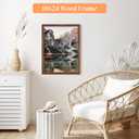 18x24 Wood Frame Brown, Rustic Natural Woodgrain 24x18in Poster Picture Frame, Distressed Brown 18 x 24inch Gallery Wall Photo Frame with HD Plexiglass, Horizontal Vertical Wall Mounting Display, 1 Pcs