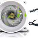 Inline Duct Fan 2 Inch 50mm Ventilation Exhaust Booster 62 CFM Quiet Fan Filter Duct Kit 6W 12V Intake Fume Extractor Blower for Attic Kitchen Grow Tent (2 inch/50mm, Adjustable Speed)