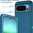 I-HONVA for Google Pixel 10 Pro XL Case Shockproof Dust/Drop Proof 3-Layer Full Body Protection [Without Screen Protector] Rugged Heavy Duty Cover Case for Google Pixel 10 Pro XL,Turquoise