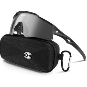 Sports Polarized Sunglasses for Men: Womens Cycling Sun Glasses UV400 Protection Goggles for Baseball Running