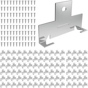 Famiron 96PCS Retrofit Recessed Light Clips Housing C Clips for Downlight, with Self Tapping Screw, Metal Recessed Lighting Clips for Down Light Can Lighting, for use with Torsion Springs