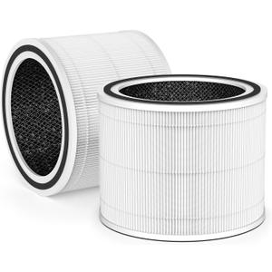 2-pack 12070 Air Filter Replacement, Compatible with Clorox Turbo Air Purifiers 11070, Medium Room True HEPA Air Filter Replacement12070