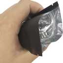 100 Pack Smell Proof Bags 3 x 4 Inch Resealable Mylar Bags Foil Pouch Bag Flat Bag Matte Black