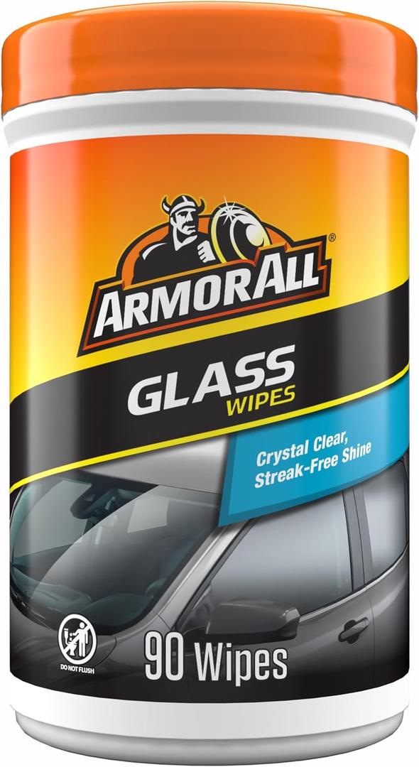 Armor All Car Glass Wipes by Armor All, Auto Glass Cleaner for Film and Grime, 90 Count