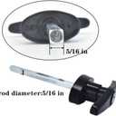 6" T-Handle Shed Door Lock Handle with Lock Keyed Alike Garage t Handle Shed Latch Hardware Locking Handle Lock with 4 Keys & Allen Wrench 1kit