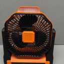 Portable Fan Rechargeable, 20000mAh Battery Powered Desk Fan with LED Lantern, Battery Operated Personal Tent Fans for Camping, Travel, Home, Bedroom, Jobsite, Beach Vacation Essentials (Orange)
