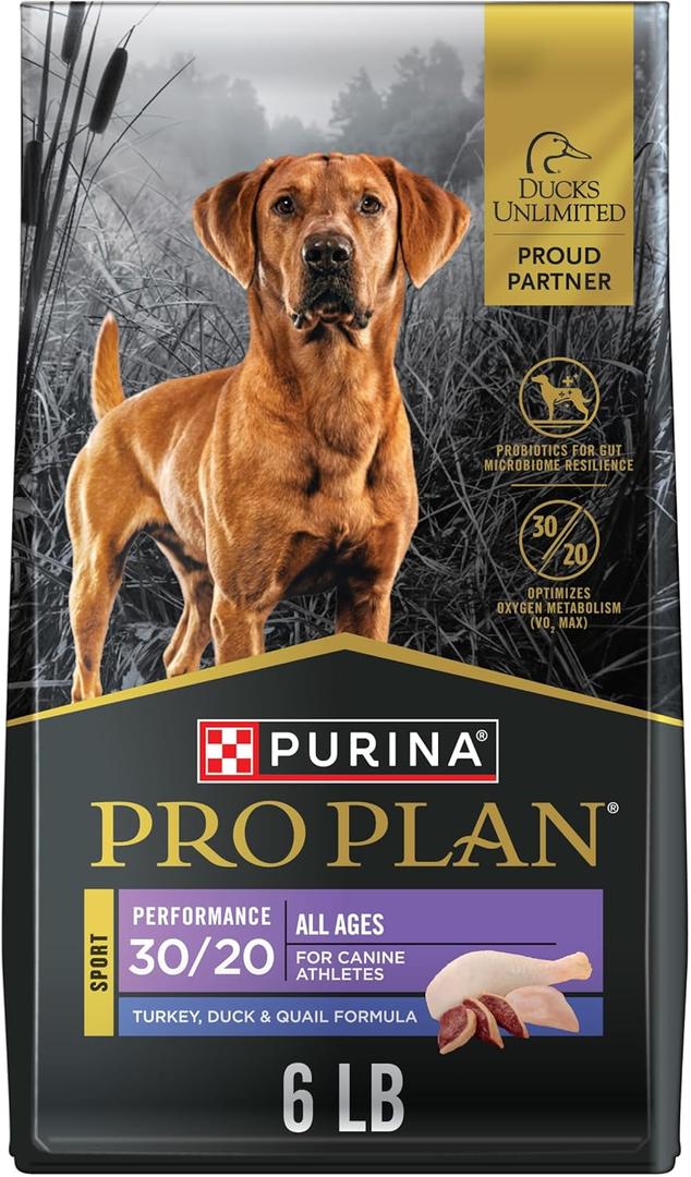 Purina Pro Plan Sport Performance 30/20 Turkey Duck Quail Formula Dry Dog Food, High Protein Dog Food - 6 lb. Bag (BB 05/2026)