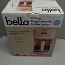 bella 12 Cup Programmable Drip Coffee Maker with Glass Carafe, Auto Shut-Off, Blossom
