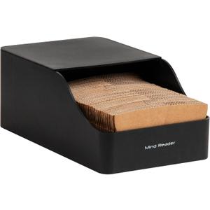 Mind Reader Hot Cup Sleeve Dispenser, Coffee Bar Accessories, Coffee Station, Kitchen Org, 5.91"L x 9.65"W x 3.94"H, Black