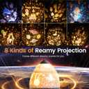 Projector Night Light Rocket, Star Projector for Bedroom 360 Rotating Star & Galaxy Projection Music Sync, Timer & Remote Control, Birthday Christmas Gift for Boys Girls Friends