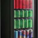 Frigidaire Retro Compact Refrigerator with Glass Door, 3.2 cu ft Countertop Fridge, Rounded Corners, Premium, for Office, Bedroom, Dorm Room, Cabin (Onyx)