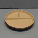 9 Inch 4PCS Unbreakable Portion Control Plates, Divided Plates for Kids Adults, Dishwasher & Microwave Safe Compartment Plate, Lightweight Reusable Wheat Straw Plate, BPA Free