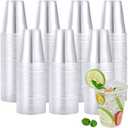 Turbo Bee 480 Pack 12oz Clear Plastic Cups,Disposable Drinking Cups,Hot and Cold Drink Container for Water, Juice, Soda, Milk