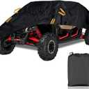 UTV Cover 2 Seater Waterproof Outdoor, Heavy Duty Side by Side Cover All Weather Protection, Compatible with Polaris RZR Ranger, Can-Am Defender, Honda Pioneer, Yamaha, Kawasaki (115")