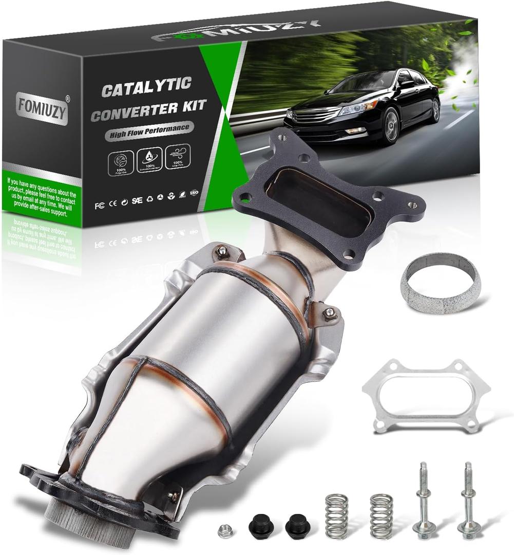 High Flow Front Catalytic Converter Kit Direct-Fit Honda Accord 2008 2009 2010 2011 2012 2.4L Honda Acura TSX 2009 2010 2011 2012 2013 2014 2.4L