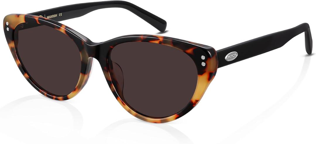 Vintage Cat-Eye Sunglasses for Women Men Trendy Acetate Shades, Exclusive Eyewear Brand of EssilorLuxottica