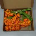Meldel 32pcs Ranunculus Artificial Flower, Faux Silk Mini Orange Ranunculus Flowers for DIY Bouquet, Bulk Fake Peony Wedding Filler Flowers for Centerpieces Arrangements Bridal Shower Decorations