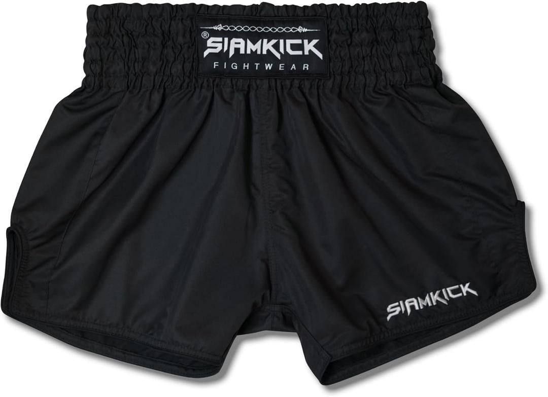 Elite Muay Thai Shorts for Men Women Boxing Kickboxing High Grade MMA Fight Clothing Training Workout Trunks, M