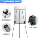 Easel Whiteboard - Magnetic Portable Dry Erase 36 x 24 Tripod Height Adjustable, 3' x 2' Flipchart Easel Stand White Board for Office (36x24 Gray)