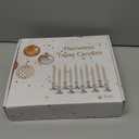 Verdenu 10 Pack Christmas Window Candles with Timer Remote, Battery Operated Electric LED Candles with Holder/Suction Cups for Christmas Decorations, Silver