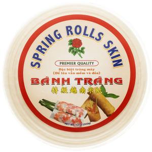Rose Brand Spring Rolls Rice Paper, Zero Trans Fat, Cholesterol Free, 12 Ounces (Pack Of 10), May 10, 2027