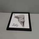 Funny Highland Cow Bathroom Wall Art - Rustic Farmhouse Wall Decor with Humorous Are You Pooping Canvas Print, Cute Animal Canvas Art for Restroom - Black Framed Cow Pictures Wall Decor Ready to Hang 8"x10"