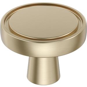Amerock BP36857BBZ | Destine 1-3/8 inch (35mm) Diameter Golden Champagne Cabinet Knob | Kitchen Cabinet Hardware | Furniture Hardware | Drawer Handle