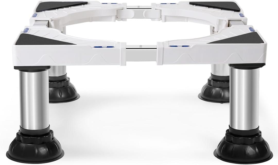 Nefish Mini Fridge Stand Height 7"8.4" Adjustable Washer and Dryer Stand with 4 Strong Feet Heavy Duty Washing Machine Stand Base Laundry Pedestal Universal Platform for Home 1624 Inch Appliance