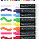 LANA & LUCA Jumbo Liquid Chalk Markers Square Tip - Bold Color Chalk Board Marker for Chalkboards, Windows, Signs, Blackboards - 15mm Tip (8 Pack)