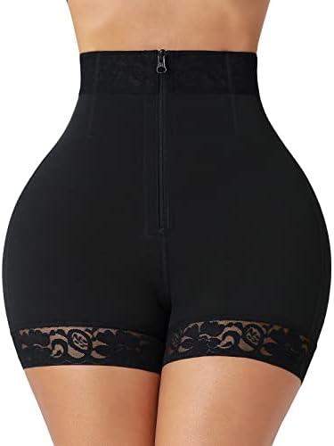FeelinGirl Body Shaper for Women Butt Lifting Shapewear Tummy Control Panties with Hook Zipper Closure, M