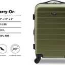 Wrangler Smart Spinner Hardside Luggage, 22-Inch Carry-On, Olive Green, Carry-on Only