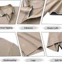 Men's Pique Polo Shirts Long Sleeve Cotton Blend Tipped Casual Collared Polo Shirts Business Classic Fit (XXXL)