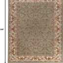 SUPERIOR Indoor Area Rug, Washable Foldable Rug, 12'x15', Green | Oversize Cotton Backing Traditional Rugs for Living Dining Room, Office, Entryway, Hallway, Kitchen, Heritage Collection