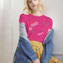 Christmas Shirts for Women Merry Christmas Tshirt Xmas Graphic Print Tee Tops Blouse Gifts (Medium, Hot Pink)