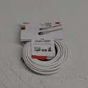 GE RG6 Coaxial Cable, 25 ft. F-Type Connectors, Double Shielded Coax, Input Output, Low Loss Coax, Ideal for TV Antenna, DVR, VCR, Satellite Receiver, Cable Box, Home Theater, White, 33604