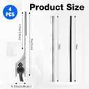 4pcs Metal Door Draft Stopper 36 Inch Aluminum Mouse Bottom Mice Seal Strip Rodent Proof Door Sweep Noise Blocker Door Silver