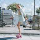 Roller Skate for Women Girls and Kids, High-top Double Row-Classic Rollerskates Size 5 6 7 8 9 10 11 and Youth Size 2 3, Indoor Outdoor Roller Skates for Beginner Ladies with Light-up Wheels (Rose Red)