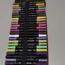 Pagather 24 Colors Acrylic Paint Markers, Dual Tip with Fine Tip and Brush Tip Pens for Stone, Wood, Calligraphy, Canvas, Ceramic, Metal, Glass, Rock Painting, DIY Crafts Art Supplies Kit