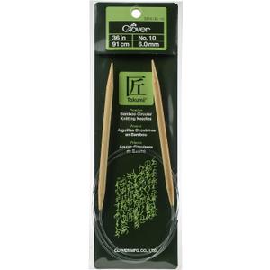 Clover Takumi Bamboo Circular 36-Inch Knitting Needles, Size 10