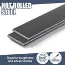 Blulu 2 Pcs 48" x 2" x 3/16" Hot Rolled Steel Flat Bar Solid Flat in Steel for Construction Industrial Applications Reinforcement Base Plates