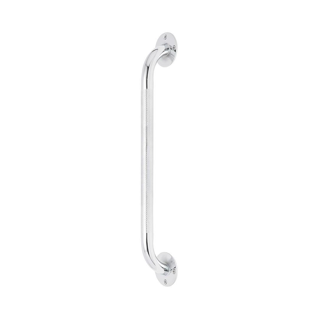 Medline Knurled Chrome 18” Grab Bar for Shower & Bathtub, Independence & Ease of Movement — for Elderly, Handicapped or Seniors, 300 lb. Capacity, 1 Bar