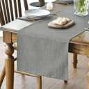 Artoid Mode Light Grey Table Runner, Seasonal Washable Kitchen Dining Table Decoration for Home Party Decor 13x90 Inch