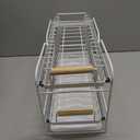 Pull-Out Double/Single Tier Dish Rack for Cupboard, Slide Out Dish Drying Rack for Kitchen Cabinets, Pull Out Drawer for Kitchen Under Sink Organizer (Double Tier Dish Rack)